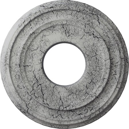 Ekena Millwork Classic Medallion (Canopies up to 7 1/4"), 12 3/8"OD x 4"ID x 1 1/8"P, Ultra Pure White Crackle CM12CLUWC